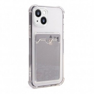 Чехол силиконовый Card Case для iPhone 14 Plus (прозрачный)